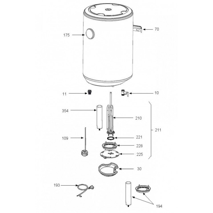 Despiece Equation EQ1 Termo eléctrico 80L code 951010