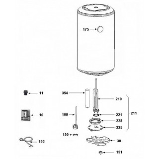 Despiece termo EQUATION 80L 1500W Code 851177