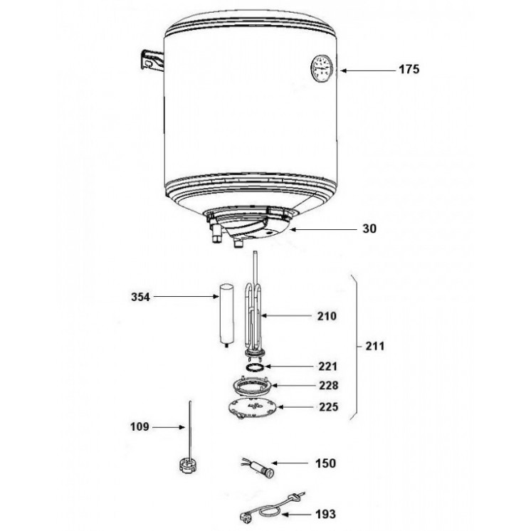 Despiece Termo Welcome 100L Code 961170