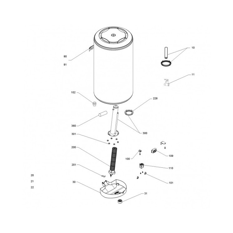 Despecie termo EQUATION TERMO ELECTRICO CEMARIC 100 LITROS CODE 961273