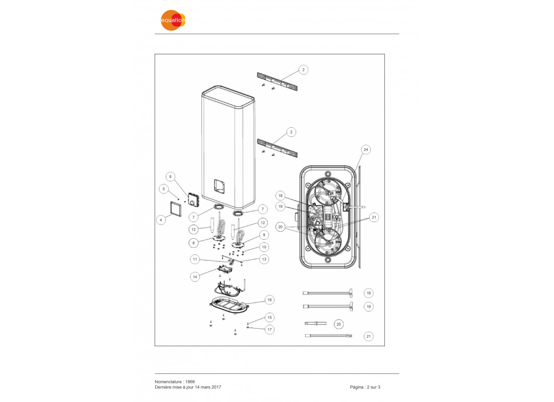 Despiece Termo EQUATION FLAT 100